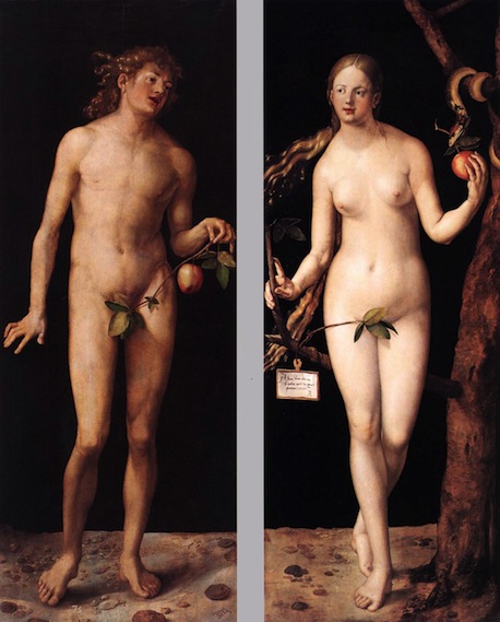 Adam and Eve; a painting by Albrecht Durer